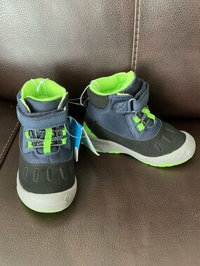 Stride Rite Nebraska Toddler Navy/Neon Green Waterproof Boot Sneakers